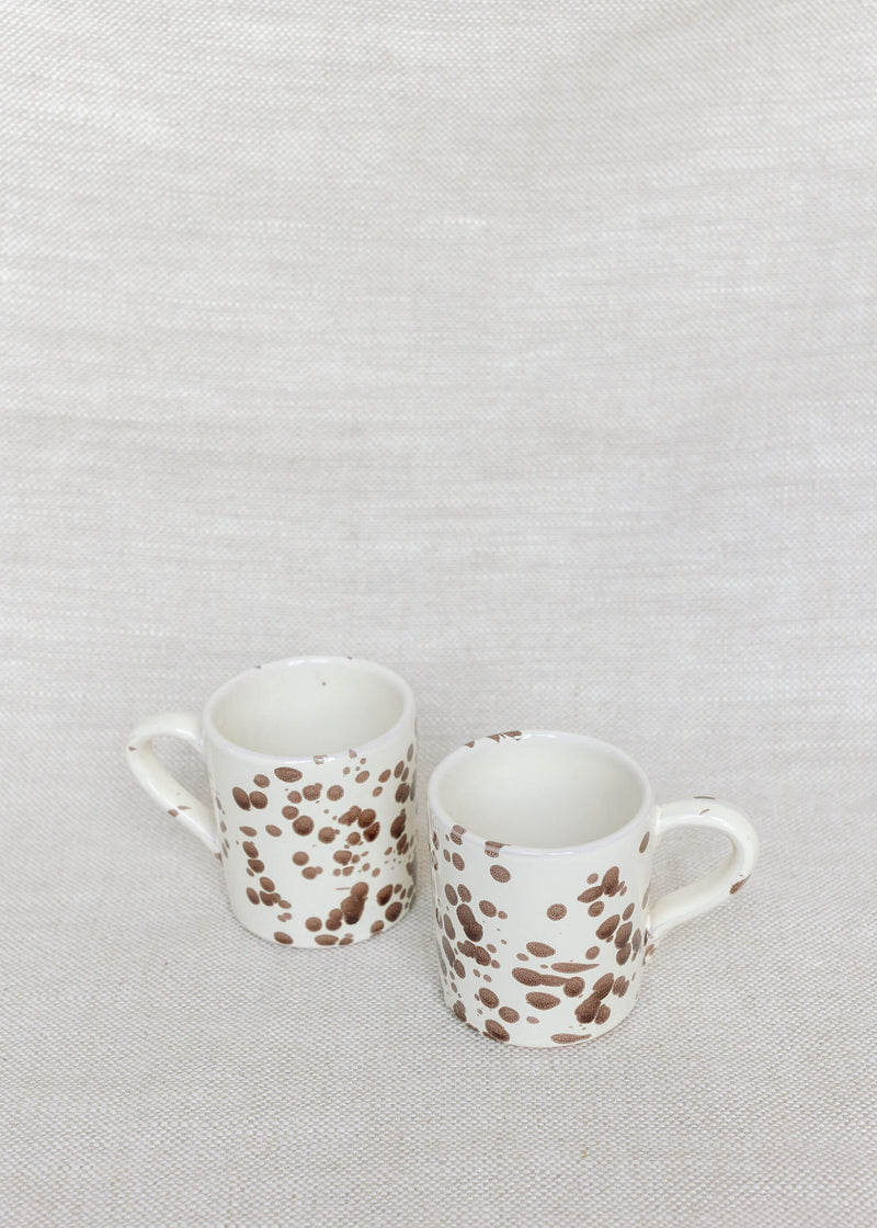 Brown Splatterware mugs