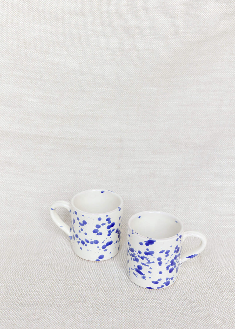 Dark Blue Splatterware mugs