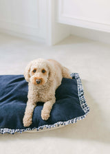 Palomas Products Navy Cord and Gingham Bed