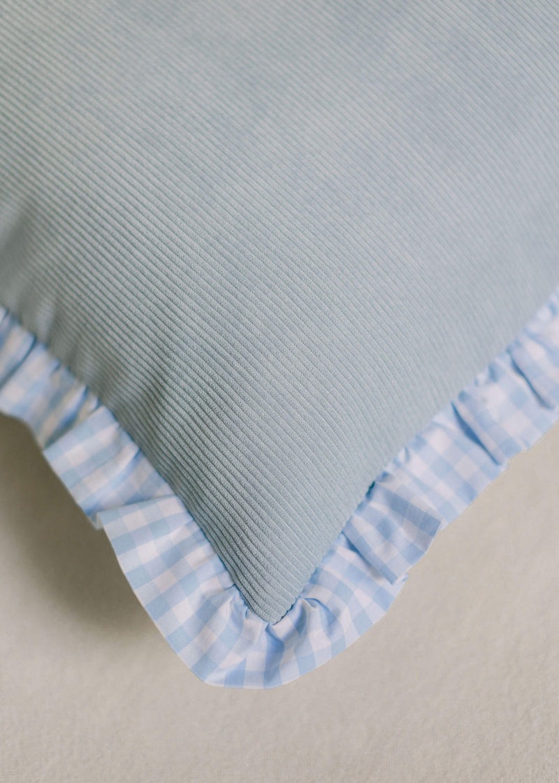 Palomas Products Light Blue Cord and Gingham Bed