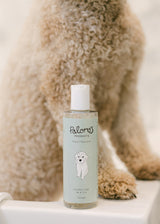 Organic peppermint canine care wash bottle